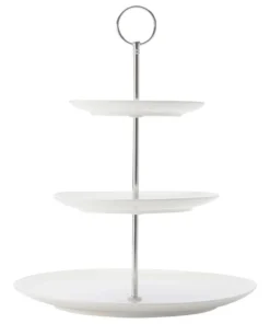 Cheap 🥰 Maxwell & Williams White Basics Diamonds 3-Tier Gift Boxed Cake Stand White 🤩