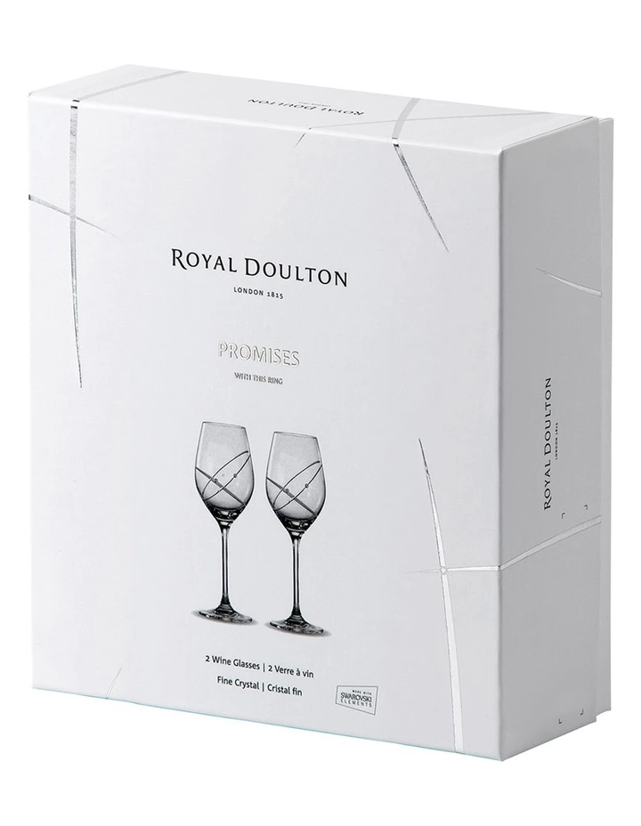 Best Sale ❤️ Royal Doulton Promises With This Ring Wine Glass 2 Pack 🥰 3 Best Sale ❤️ Royal Doulton Promises With This Ring Wine Glass 2 Pack 🥰 - Image 3