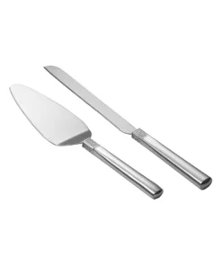 Hot Sale 👍 Waterford Lismore Diamond Cake Knife & Server Set Silver 🔥