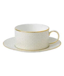 Outlet ✔️ Wedgwood Arris Teacup & Saucer Tea Set ✨