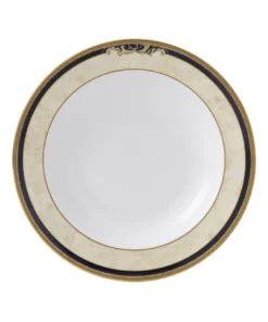 Budget 🥰 Wedgwood Cornucopia Rim 23cm Soup Plate Blue/Yellow ⌛