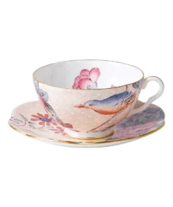 Coupon ✨ Wedgwood Cuckoo Teacup & Saucer Peach ❤️