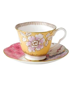 Flash Sale 🔔 Wedgwood Butterfly Bloom Teacup & Saucer Set Yellow 🔔