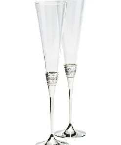 Outlet ✔️ Wedgwood Vera Wang With Love Set of 2 Toasting Flute 😀