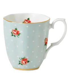 Cheap 🎁 Royal Albert Polka Rose 400ml Vintage Mug Pale Green 👍