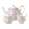 Best reviews of 🥰 Royal Albert Rose Confetti Teapot Sugar & Creamer Set White ⌛