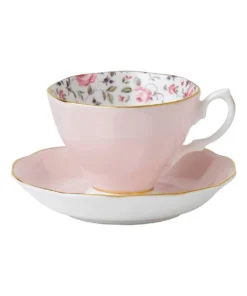 Wholesale ⭐ Royal Albert Rose Confetti Teacup & Saucer Pink 😀