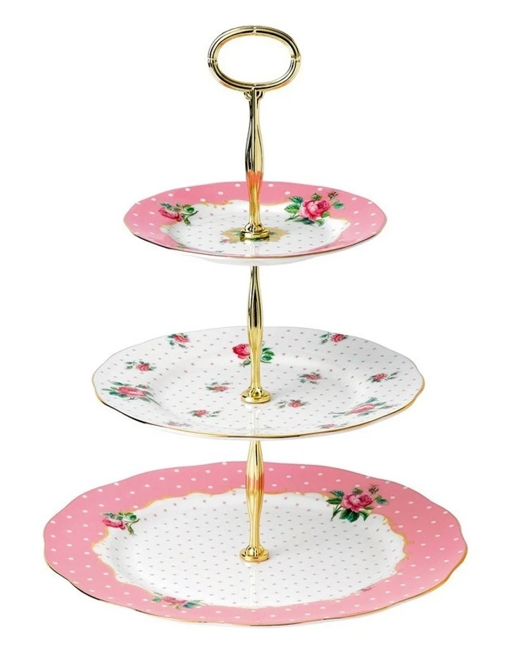 Cheapest π Royal Albert Cheeky Pink 3 Tier Cake Stand White π 1 Cheapest π Royal Albert Cheeky Pink 3 Tier Cake Stand White π