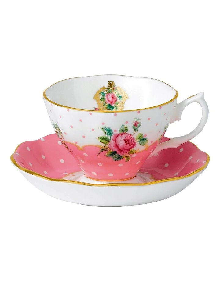 Budget π Royal Albert Cheeky Pink Teacup & Saucer White βοΈ 1 Budget π Royal Albert Cheeky Pink Teacup & Saucer White βοΈ