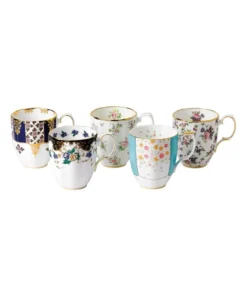 Deals 🌟 Royal Albert 100 Years (1900-40S) Set Of 5 Mugs Multicolour 🔔