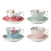Brand new ✨ Royal Albert Vintage Mix Teacups & Saucers Set of 4 🔔