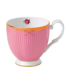 Discount 🔔 Royal Albert Candy Sweet Stripe 300ml Mug Pink 👍