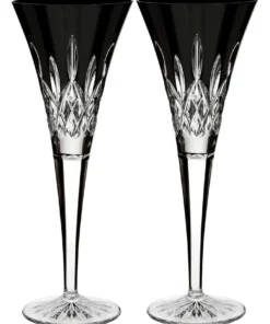 Cheap 👏 Waterford Lismore Set of 2 Flute Black 💯