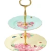 Cheap ✨ Royal Albert Miranda Kerr 2 Tier Cake Stand Yellow/Blue 💯