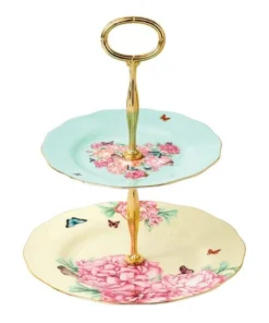 Cheap β¨ Royal Albert Miranda Kerr 2 Tier Cake Stand Yellow/Blue π―