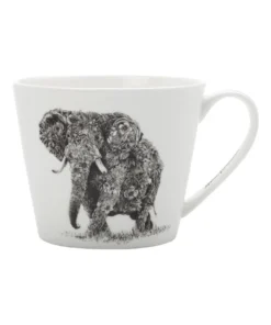 Cheap ⭐ Maxwell & Williams Marini Ferlazzo African Elephant 450ml Mug Gift Boxed White ❤️