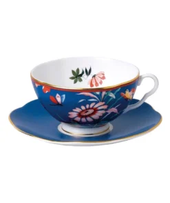 Cheapest 🔔 Wedgwood Paeonia Blush Teacup & Saucer Blue 🤩