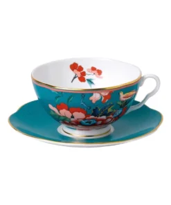 Best deal ✨ Wedgwood Paeonia Blush Teacup & Saucer Green ⌛