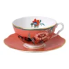 Promo 🎉 Wedgwood Paeonia Blush Teacup & Saucer Coral 😍