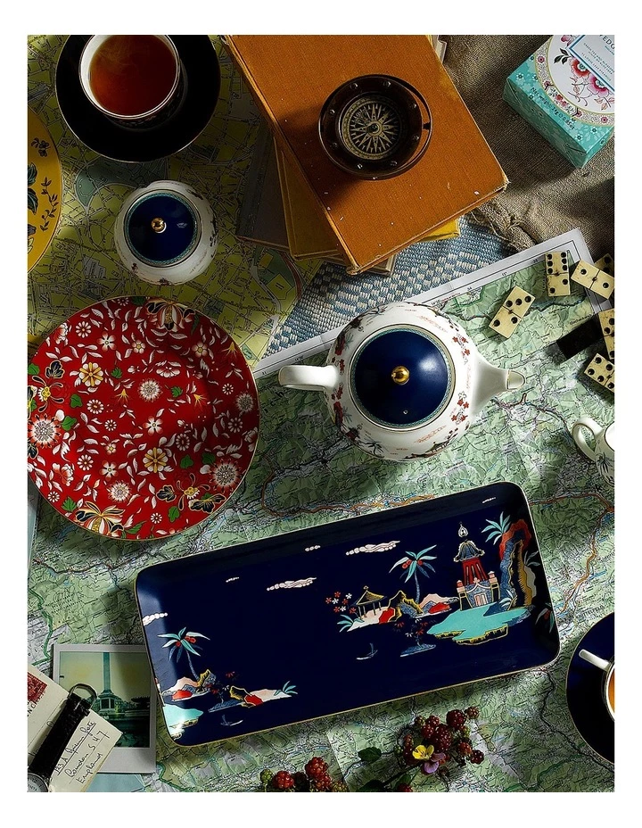 Top 10 ⌛ Wedgwood Wonderlust Blue Pagoda Sandwich Tray 🎉 2 Top 10 ⌛ Wedgwood Wonderlust Blue Pagoda Sandwich Tray 🎉 - Image 2