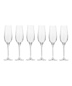 New ⭐ Krosno Harmony Set of 6 180ml Champagne Flute 🛒