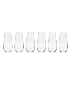 Hot Sale ✨ Krosno Harmony Set of 6 230ml Stemless Flute 👏