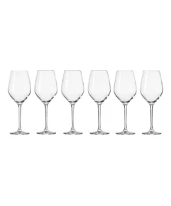 Outlet 🧨 Krosno Splendour 6 Piece 300ml Wine Glass Gift Boxed 😍