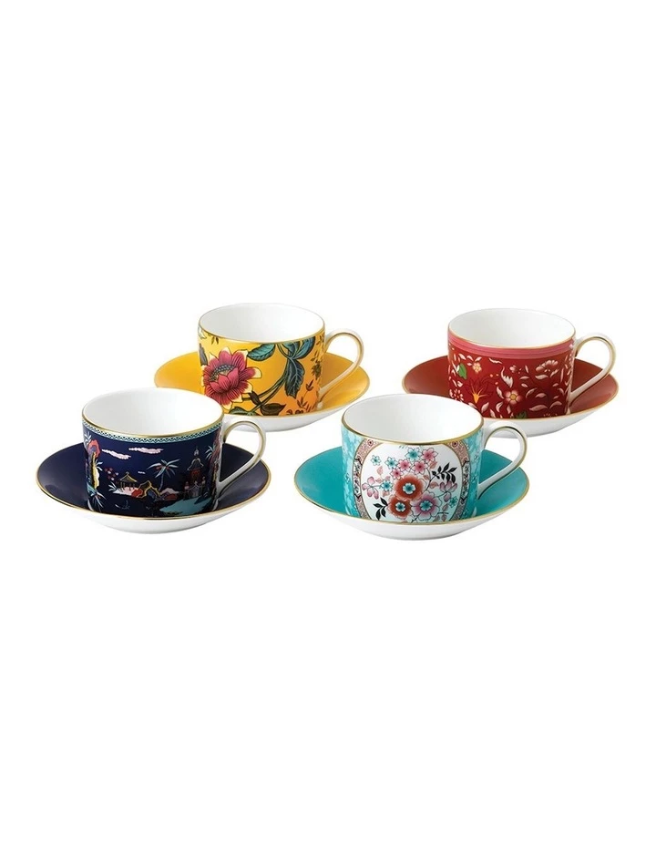 New โญ Wedgwood Wonderlust Teacup & Saucers Set of 4 ๐ 1 New โญ Wedgwood Wonderlust Teacup & Saucers Set of 4 ๐