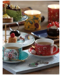 New โญ Wedgwood Wonderlust Teacup & Saucers Set of 4 ๐ 6 New โญ Wedgwood Wonderlust Teacup & Saucers Set of 4 ๐ -Dining Sales Store 628281280 3 720x928