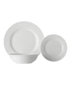 Promo ✨ Maxwell & Williams White Basics 12 Piece European Rim Dinner Set White ✨