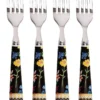Best Sale ❤️ Maxwell & Williams Teas & C's Contessa Cake Fork Set of 4 Black Gift Boxed 🎁