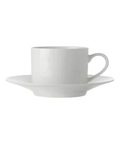 Budget ⌛ Maxwell & Williams White Basics 250ml Straight Cup & Saucer 🤩
