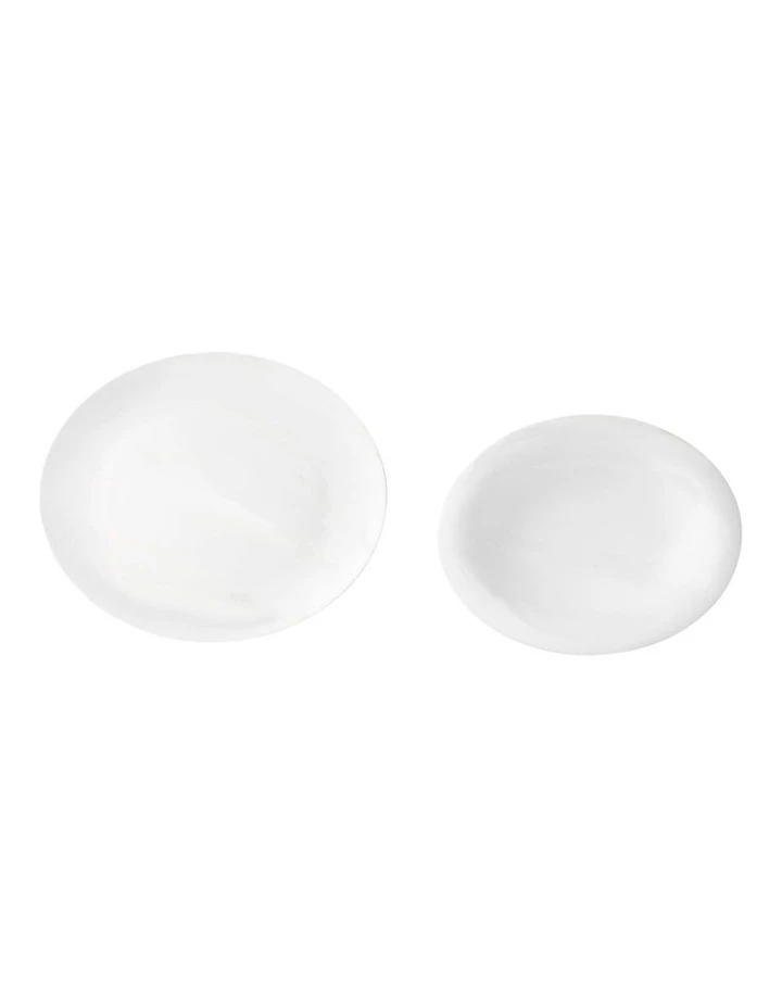 New ⌛ Wedgwood Vera Wang Vera Perfect White Serving Set Of 2 👍 1 New ⌛ Wedgwood Vera Wang Vera Perfect White Serving Set Of 2 👍