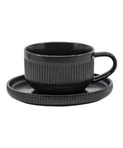 Wholesale ❤️ Salt&Pepper Brae Tea Cup & Saucer Set Black 😀