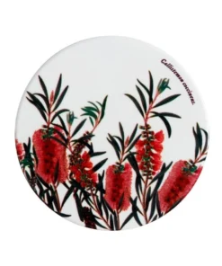 Buy 👏 Maxwell & Williams Royal Botanic Garden Bottlebrush 9.5cm Ceramic Round Coaster ⭐