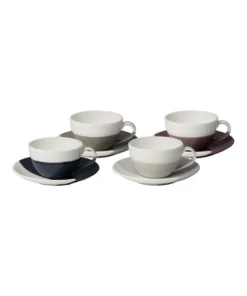 Best Sale 🔥 Royal Doulton Coffee Studio 4pc Flat White Cup & Saucer Set ⭐