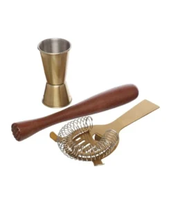 Top 10 😉 BarCraft 3 Piece Gift Boxed Brass Cocktail Tool Set 🌟