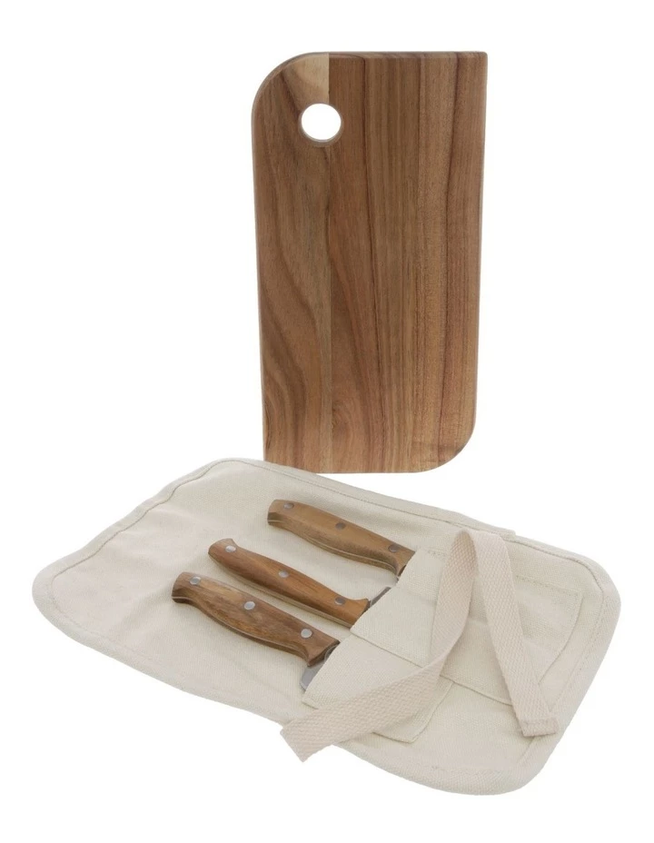 Best deal ⭐ Vue 30x15cm Acacia Cheese Board & Knife Set with Canvas Wrap Natural 🔔 2 Best deal ⭐ Vue 30x15cm Acacia Cheese Board & Knife Set with Canvas Wrap Natural 🔔 - Image 2