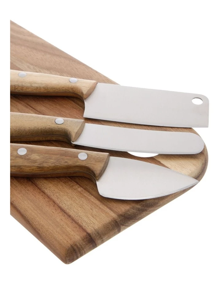 Best deal ⭐ Vue 30x15cm Acacia Cheese Board & Knife Set with Canvas Wrap Natural 🔔 3 Best deal ⭐ Vue 30x15cm Acacia Cheese Board & Knife Set with Canvas Wrap Natural 🔔 - Image 3