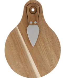 Wholesale ⌛ Vue 22x16cm 2-Piece Teak Cheese Board & Knife Set Natural ⌛