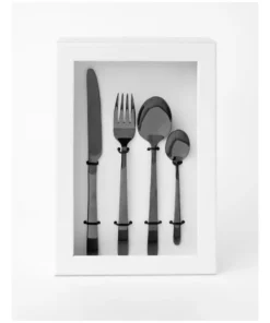 Hot Sale 🔥 Vue Riley 16pc Shiny Black Cutlery 🥰 -Dining Sales Store 743953690 3 720x928