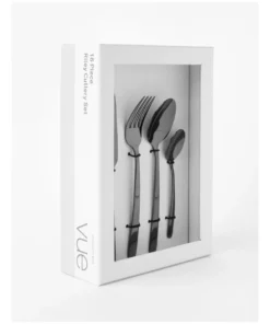 Hot Sale 🔥 Vue Riley 16pc Shiny Black Cutlery 🥰 -Dining Sales Store 743953690 4 720x928