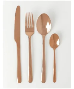 Cheap 🤩 Vue Riley 16 Piece Shiny Rose Gold Cutlery ⌛