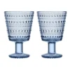 Flash Sale 🛒 IITTALA Kastehelmi Set of 2 Universal Glass Aqua 😍
