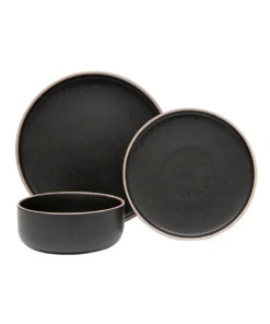 Hot Sale ✨ Salt&Pepper Hana 12 Piece Dinner Set Black ✔️