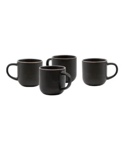 Cheapest 😍 Salt&Pepper Hana 4 Piece 300ml Mug Set Black ✔️