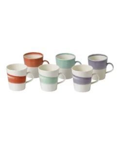 Best Pirce ❤️ Royal Doulton 1815 BOLD 450ml Set of 6 Grande Mug Multicolour ✔️
