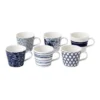 Cheap ✨ Royal Doulton Pacific Set of 6 Small Mugs Blue/White ⌛