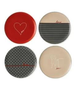 Deals ❤️ Royal Doulton Ellen DeGeneres Signature Accents 21cm Set of 4 Plate 🧨