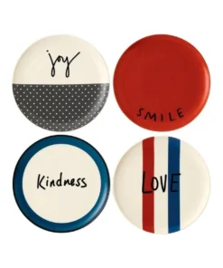 Hot Sale ๐ฅ Royal Doulton Ellen DeGeneres Joy Accents 21cm Set of 4 Plate โ